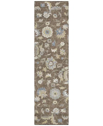 Addison Chantille Machine Washable Acn1006 2'3"x7'6" Runner Area Rug In Chocolate