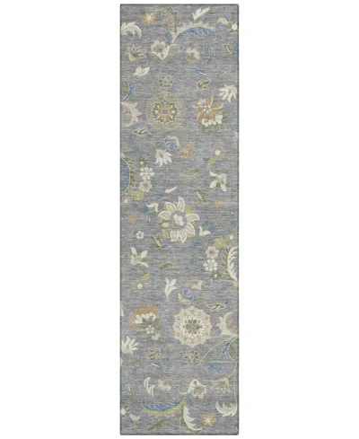 Addison Chantille Machine Washable Acn1006 2'3"x7'6" Runner Area Rug In Gray