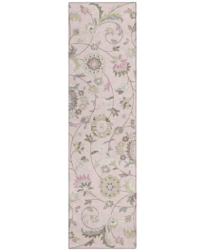 Addison Chantille Machine Washable Acn1006 2'3"x7'6" Runner Area Rug In Pink