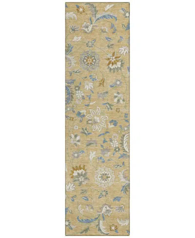 Addison Chantille Machine Washable Acn1006 2'3"x7'6" Runner Area Rug In Wheat