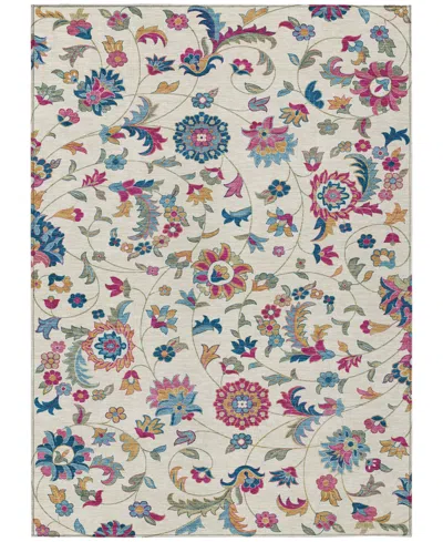 Addison Chantille Machine Washable Acn1006 5'x7'6" Area Rug In Ivory