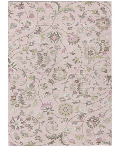 Addison Chantille Machine Washable Acn1006 5'x7'6" Area Rug In Pink