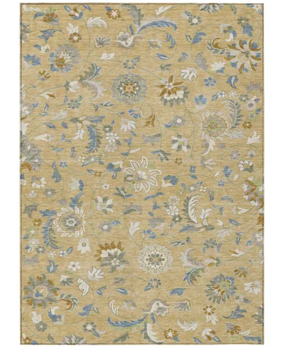 Addison Chantille Machine Washable Acn1006 5'x7'6" Area Rug In Wheat