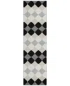 Addison Chantille Machine Washable Acn1007 2'3"x7'6" Runner Area Rug In Black