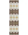 Addison Chantille Machine Washable Acn1007 2'3"x7'6" Runner Area Rug In Brown