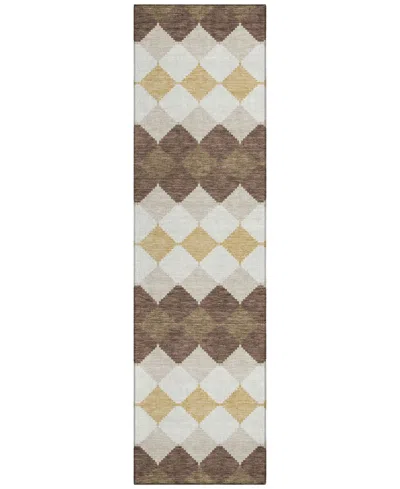 Addison Chantille Machine Washable Acn1007 2'3"x7'6" Runner Area Rug In Brown