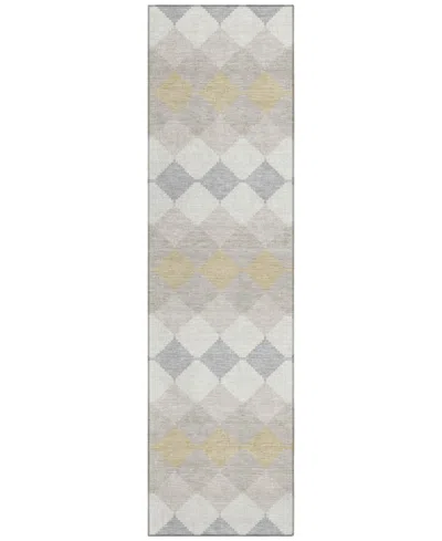 Addison Chantille Machine Washable Acn1007 2'3"x7'6" Runner Area Rug In Ivory