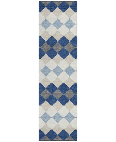 Addison Chantille Machine Washable Acn1007 2'3"x7'6" Runner Area Rug In Navy