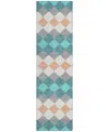 Addison Chantille Machine Washable Acn1007 2'3"x7'6" Runner Area Rug In Teal