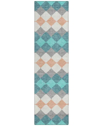 Addison Chantille Machine Washable Acn1007 2'3"x7'6" Runner Area Rug In Teal