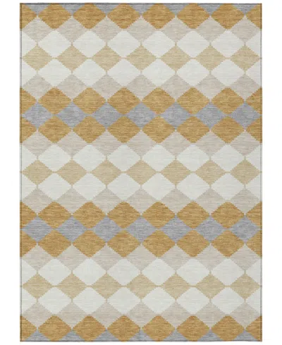 Addison Chantille Machine Washable Acn1007 5'x7'6" Area Rug In Gold