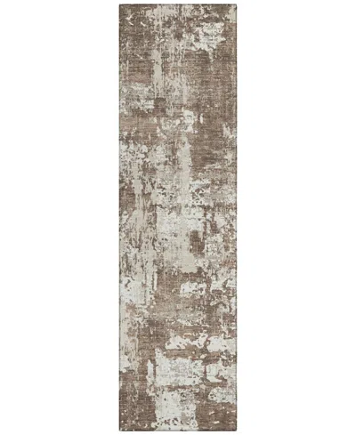 Addison Chantille Machine Washable Acn1008 2'3"x7'6" Runner Area Rug In Brown