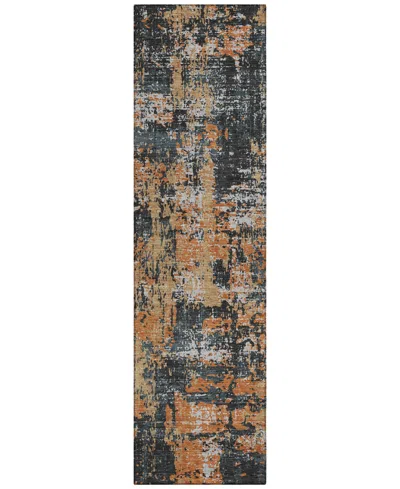 Addison Chantille Machine Washable Acn1008 2'3"x7'6" Runner Area Rug In Charcoal