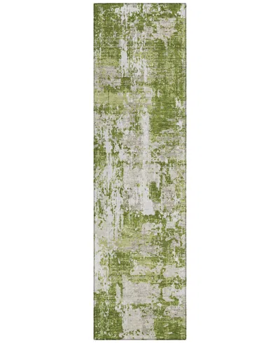 Addison Chantille Machine Washable Acn1008 2'3"x7'6" Runner Area Rug In Green