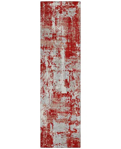 Addison Chantille Machine Washable Acn1008 2'3"x7'6" Runner Area Rug In Red