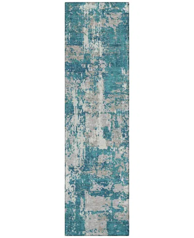 Addison Chantille Machine Washable Acn1008 2'3"x7'6" Runner Area Rug In Teal