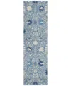 Addison Chantille Machine Washable Acn1009 2'3"x7'6" Runner Area Rug In Denim