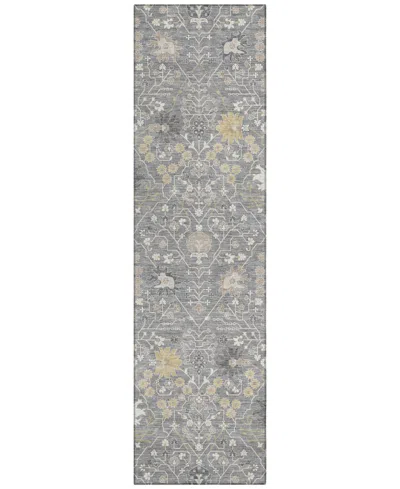 Addison Chantille Machine Washable Acn1009 2'3"x7'6" Runner Area Rug In Gray