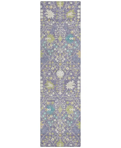 Addison Chantille Machine Washable Acn1009 2'3"x7'6" Runner Area Rug In Lavender