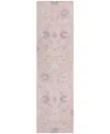 Addison Chantille Machine Washable Acn1009 2'3"x7'6" Runner Area Rug In Pink