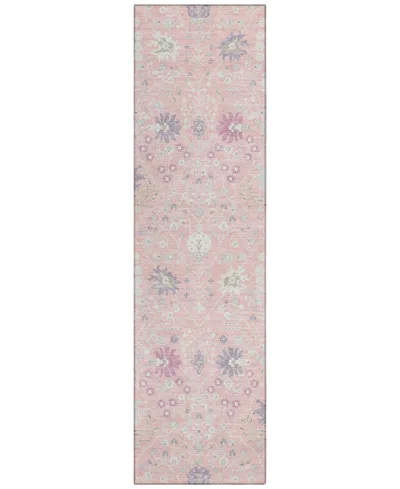 Addison Chantille Machine Washable Acn1009 2'3"x7'6" Runner Area Rug In Pink