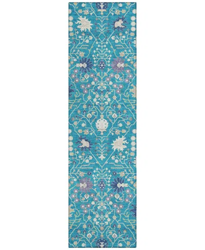 Addison Chantille Machine Washable Acn1009 2'3"x7'6" Runner Area Rug In Teal