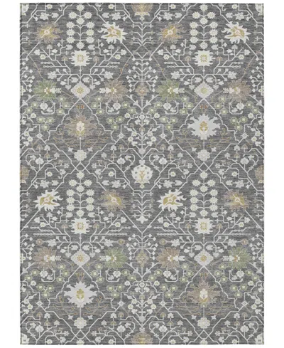Addison Chantille Machine Washable Acn1009 2'6"x3'10" Area Rug In Charcoal