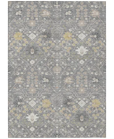 Addison Chantille Machine Washable Acn1009 2'6"x3'10" Area Rug In Gray