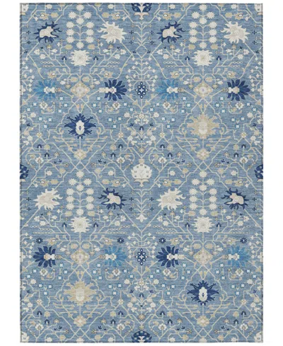Addison Chantille Machine Washable Acn1009 8'x10' Area Rug In Denim