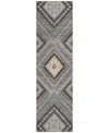 Addison Chantille Machine Washable Acn1010 2'3"x7'6" Runner Area Rug In Gray