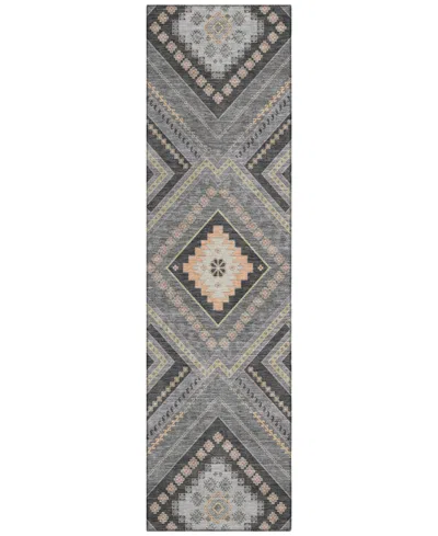 Addison Chantille Machine Washable Acn1010 2'3"x7'6" Runner Area Rug In Gray