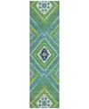 Addison Chantille Machine Washable Acn1010 2'3"x7'6" Runner Area Rug In Lime