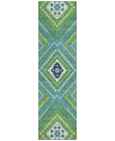 Addison Chantille Machine Washable Acn1010 2'3"x7'6" Runner Area Rug In Lime