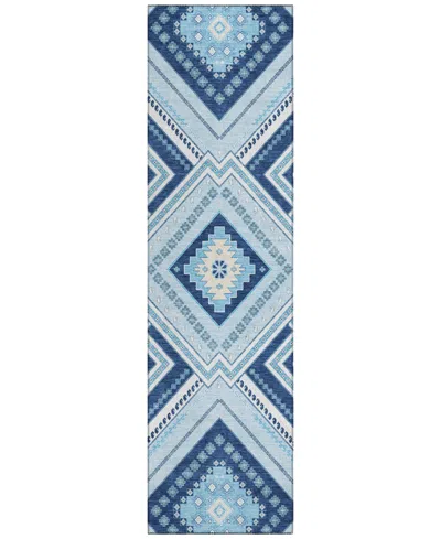 Addison Chantille Machine Washable Acn1010 2'3"x7'6" Runner Area Rug In Navy