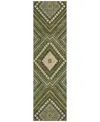 Addison Chantille Machine Washable Acn1010 2'3"x7'6" Runner Area Rug In Olive