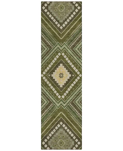 Addison Chantille Machine Washable Acn1010 2'3"x7'6" Runner Area Rug In Olive