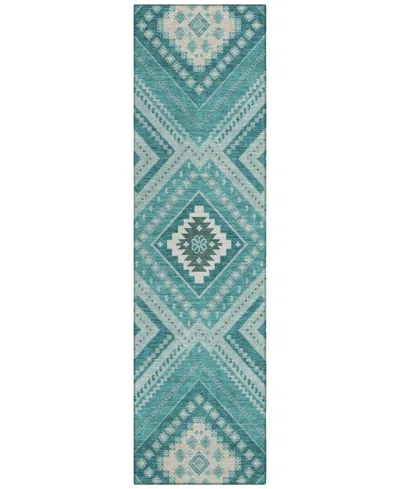 Addison Chantille Machine Washable Acn1010 2'3"x7'6" Runner Area Rug In Teal