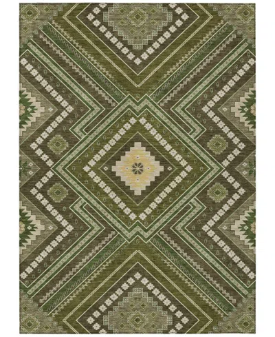 Addison Chantille Machine Washable Acn1010 5'x7'6" Area Rug In Olive
