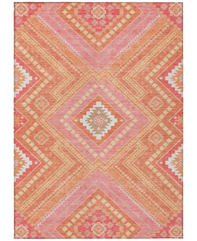 Addison Chantille Machine Washable Acn1010 9'x12' Area Rug In Coral