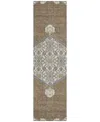 Addison Chantille Machine Washable Acn1011 2'3"x7'6" Runner Area Rug In Brown