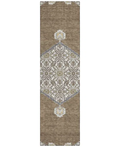 Addison Chantille Machine Washable Acn1011 2'3"x7'6" Runner Area Rug In Brown