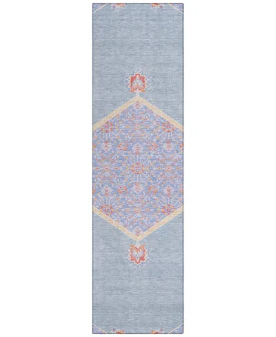 Addison Chantille Machine Washable Acn1011 2'3"x7'6" Runner Area Rug In Denim