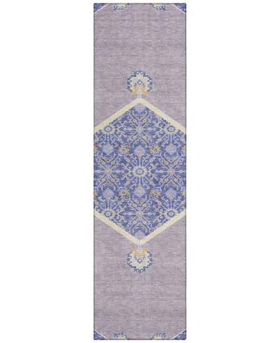 Addison Chantille Machine Washable Acn1011 2'3"x7'6" Runner Area Rug In Lavender