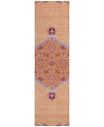 Addison Chantille Machine Washable Acn1011 2'3"x7'6" Runner Area Rug In Peach
