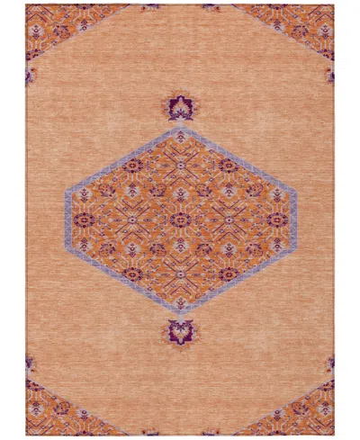 Addison Chantille Machine Washable Acn1011 5'x7'6" Area Rug In Peach