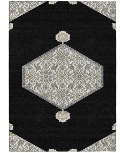 Addison Chantille Machine Washable Acn1011 9'x12' Area Rug In Black