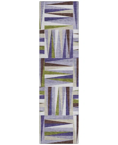 Addison Chantille Machine Washable Acn1012 2'3"x7'6" Runner Area Rug In Lavender