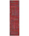 Addison Chantille Machine Washable Acn1012 2'3"x7'6" Runner Area Rug In Red