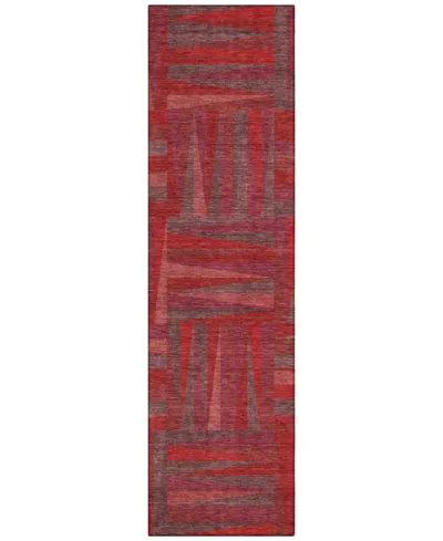 Addison Chantille Machine Washable Acn1012 2'3"x7'6" Runner Area Rug In Red