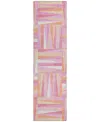 Addison Chantille Machine Washable Acn1012 2'3"x7'6" Runner Area Rug In Rose